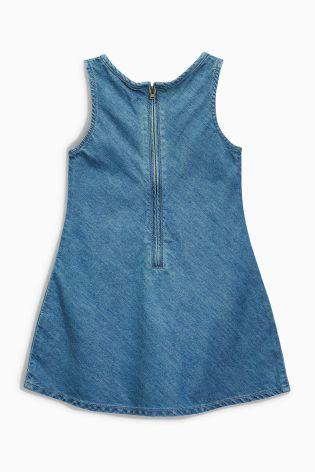 Jednoduché rifľové šaty next uk, next,110 / 116 / 164 / 170