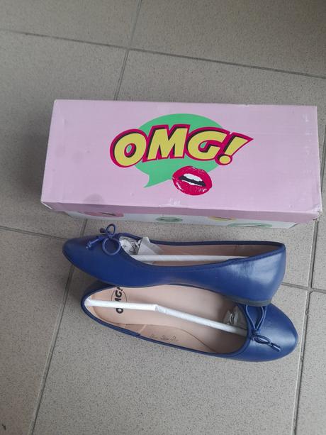 Úplne nové kožené balerinky ,deichmann,v.38,tmavom, deichmann,38