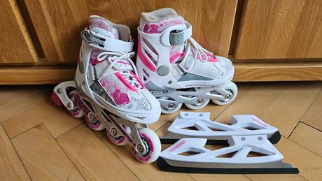 Korčule 2v1 (kolieskové&ľadové), veľkosť 27-30, 27