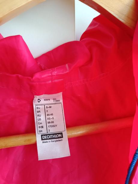 Bunda do dažďa quechua s-m, quechua,s