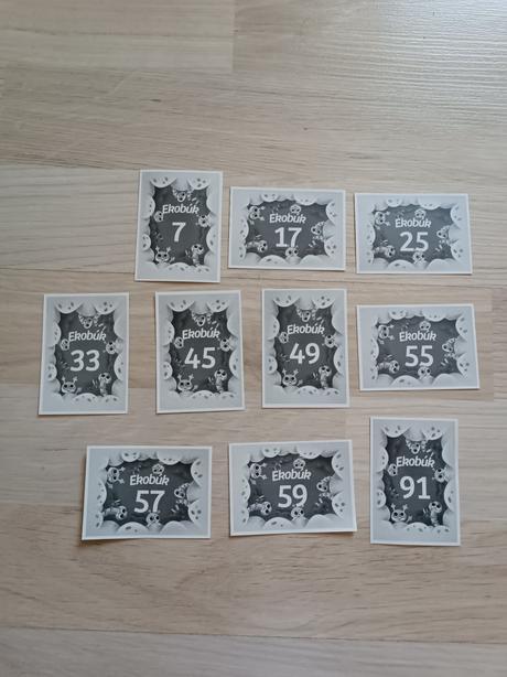 Nálepky ekobúk, kaufland,