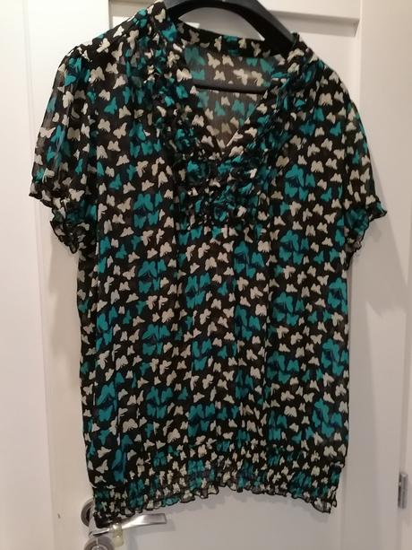 Dámska blúzka s motýľmi veľ. 50/52, 50