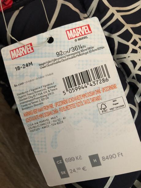 Detská zimná bunda, f&f,92 / 98