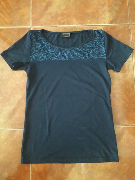 Tričko s čipkou bonprix, bonprix,xs