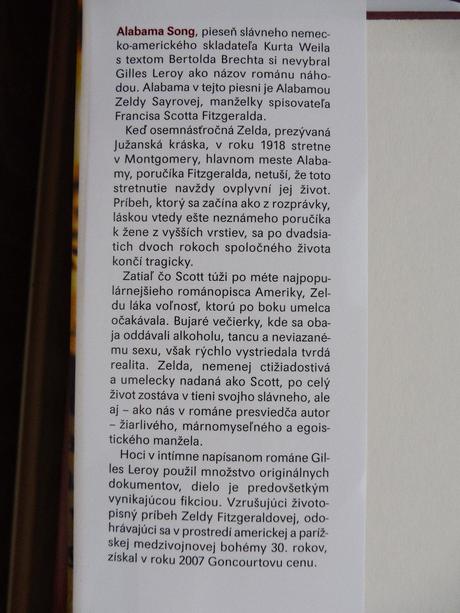 Kniha - alabama song, 