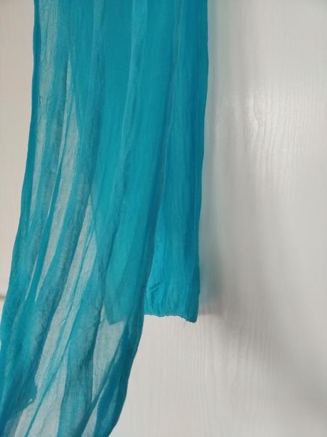 Tyrkysový ľahký šál / šatka, 