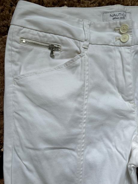 Biele mäkkučké nohavice nautica, 38