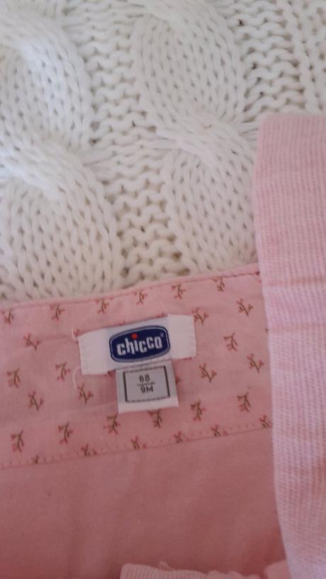 Podšité menčestrové šatičky, chicco,68