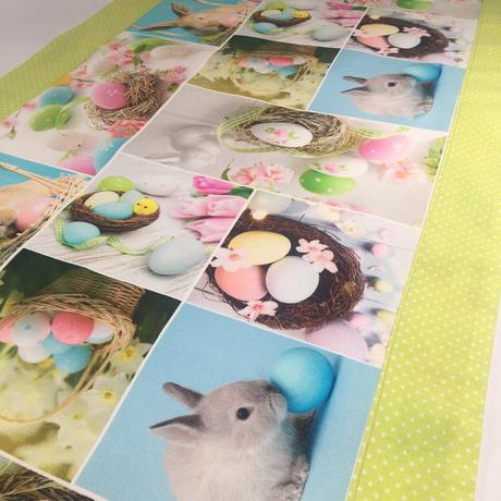 Zelený veľkonočný obrus 188/48 cm  skladom, 