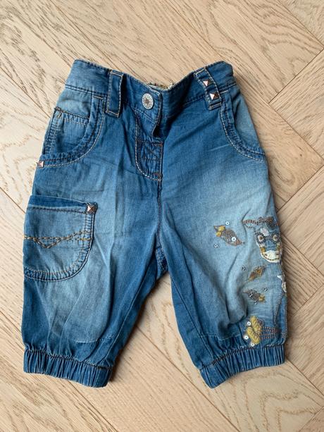 3/4 dievčenské nohavice., next,80