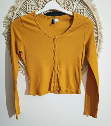 Horčicový top, h&m,s