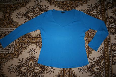 Modré tričko, papaya,40