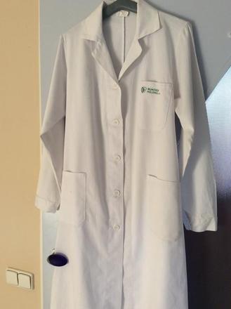 Biely plášť pre lekárov/laboratória, xxl