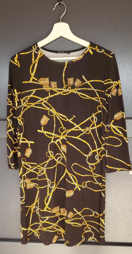 Čierno-žlté áčkové šaty/ tunika stradivarius, stradivarius,l