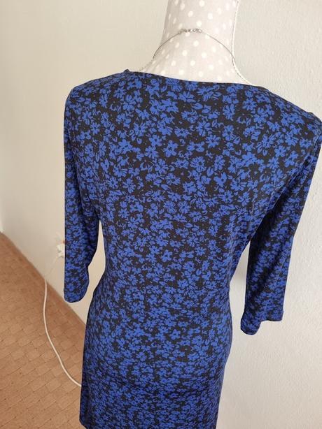 Modro čierne elast.šaty orsay 38, orsay,38