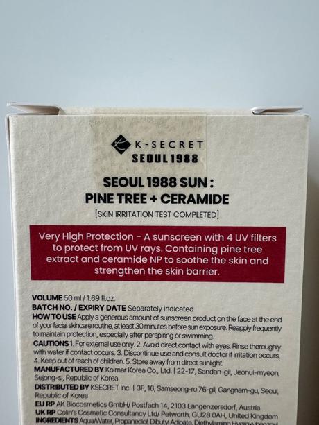 Ksecret seoul 1988 sun pine tree + ceramide,