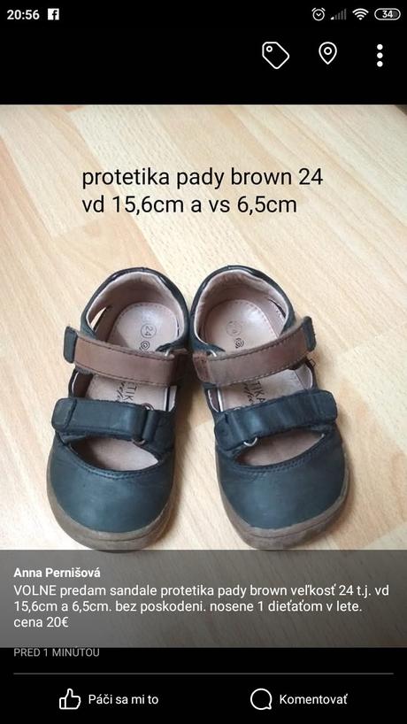 Sandale peotetika pady brown 24, protetika,24