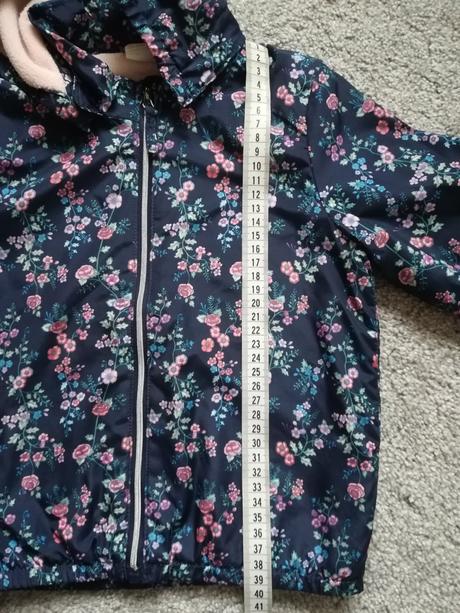 Podšitá kvietkovaná bunda, h&m,92