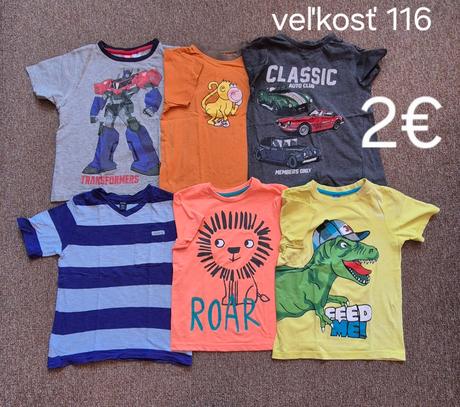 Balík oblečenia veľkosť 116, 104–116
