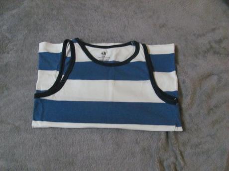 Bielo-modré tielko, h&m,122