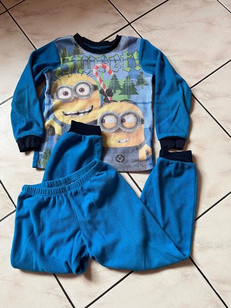 Flísové pyžamko mimoni, 128