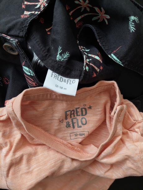 Krátke nohavice na traky a tričko, veľ. 86, f&f,86