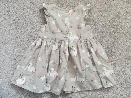Šaty s labuťami, h&m,74
