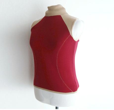 Rolák bez rukávov s ozdobným štepovaním, l