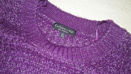 Fialovy svetrik, f&f,xs
