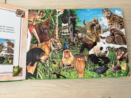 Kniha animals of the world (puzzle),