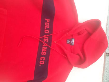 Ralph lauren sýto červená flísová mikina, ralph lauren,xxl