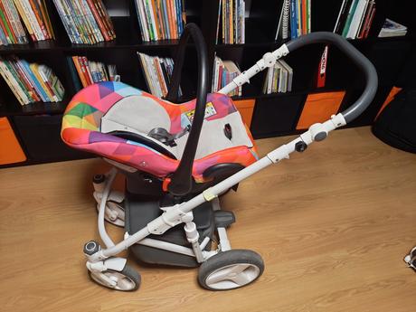 Bexa cube, farebný, dobre zachovalý kočík 3v1, bexa,bexa cube