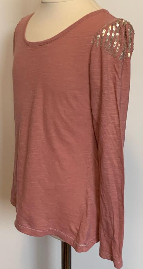 Next ružové tričko s dlhým rukávom, next,128