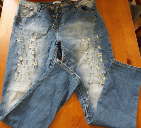 Dierkovane rifle, denim,42