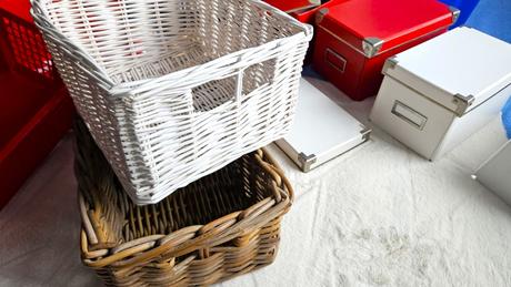 Krabice, ulozne boxy, kosiky - mix, 