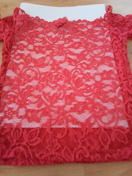 Tričko krajkové, h&m,s