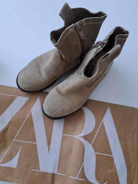 Zara topánky čižmičky jar koža 33, zara,33