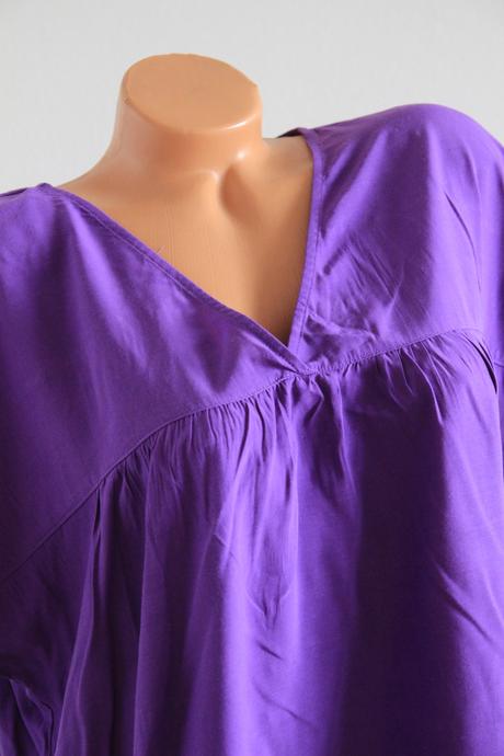 Fialová blúzka z viskózy, esprit, l, esprit,l
