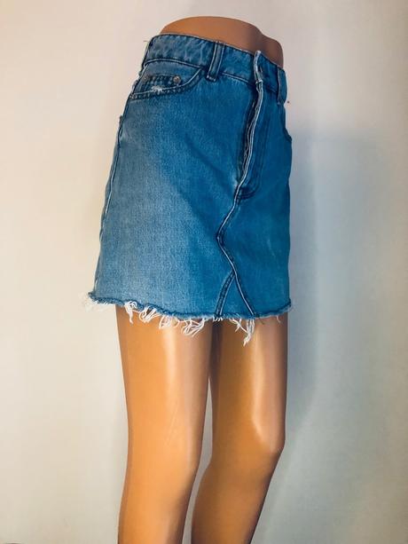 Trendová rifľová minisukňa bershka vintage, bershka,34
