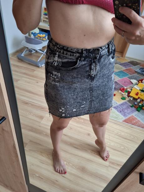 Damska riflova sukňa, new yorker,s