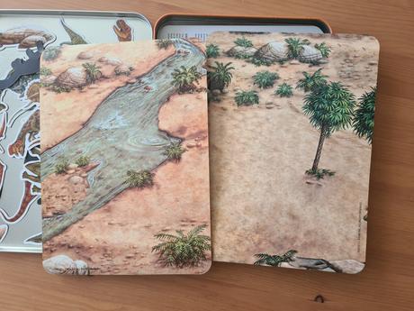 Plechová krabička s magnetkami dinosaurov, 