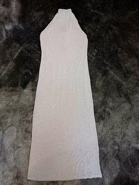 Jednoduche sede dlhe saty v.m, m