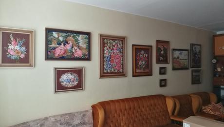 Vyšívaný obraz mona lisa,