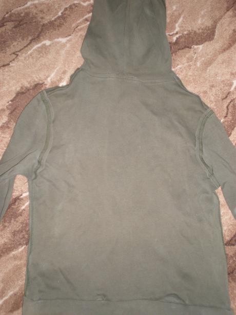 Olivová mikina s kapucňou, m