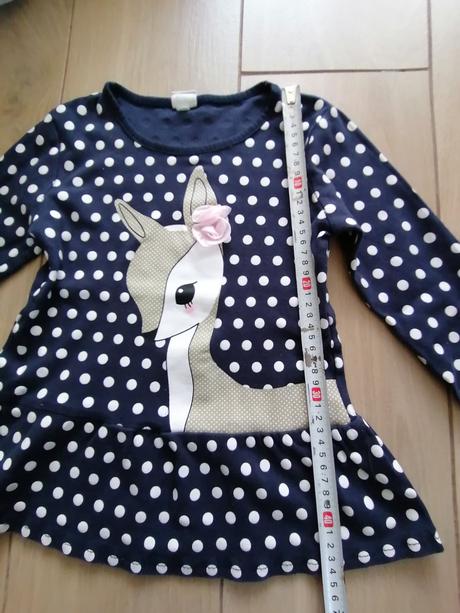 Tričko so srnkou a 3d ružičkou, 116