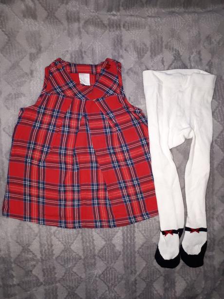 Kárované šaty, h&m,68