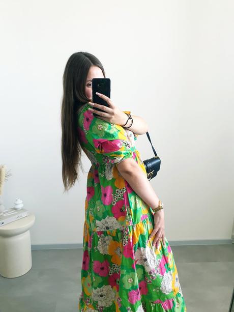 Kvetinové midi šaty m/l, reserved,m