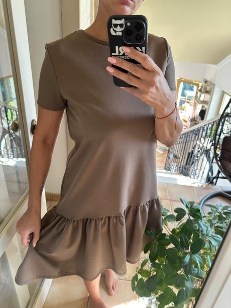 Hnedé šaty, zara,s