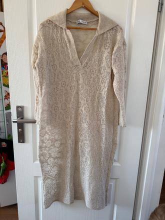Pletené šaty zara s pointelle vzorom, zara,s