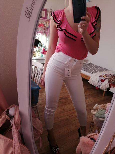 H&m volánový top, h&m,s